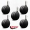 Service Caster 4'' Black Heavy Duty Floor Safe Twin Wheel Caster 1/2'' Threaded Stem, 5PK SCC-TS02S100-TPR-BLK-121315-5 - alternate 3